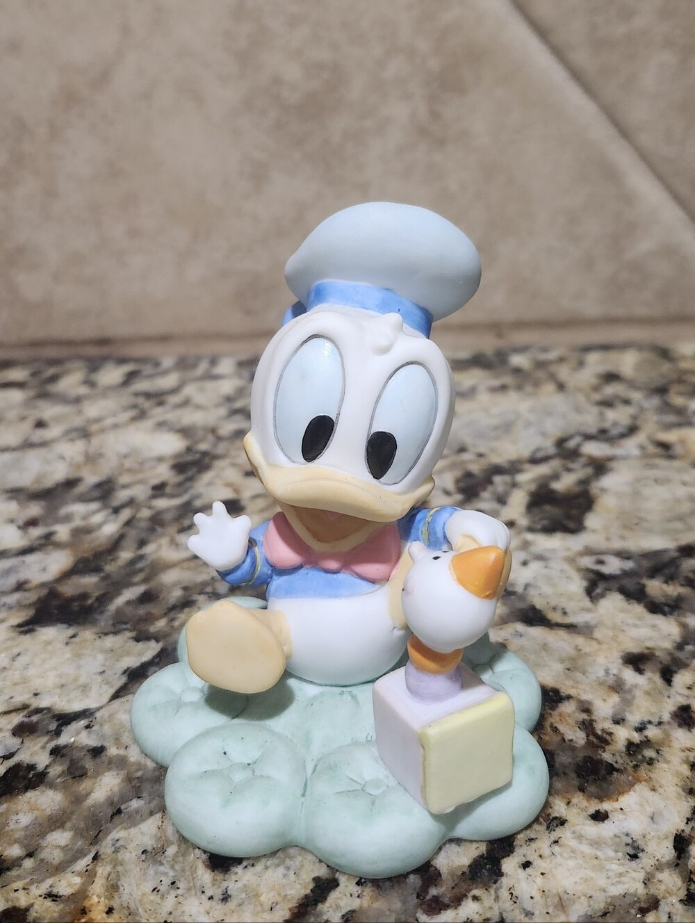 Disney Babies Donald Duck Babies First Smile Figurine Vintage 90s Pastel